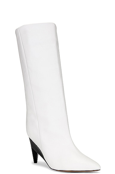 Shop Isabel Marant Liesel Boot In Optical White