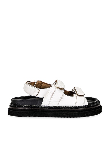 Isabel Marant Madee Leather Padded Sandal in White