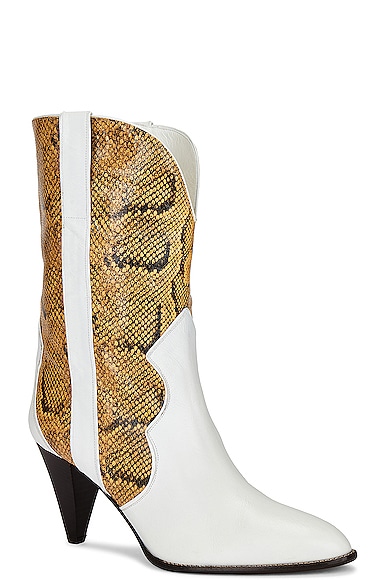Shop Isabel Marant Witney Boot In Natural & White