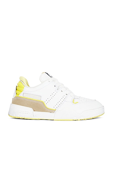 Isabel Marant Emree Sneaker in Light Yellow & Yellow