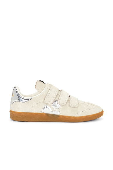 Isabel Marant Beth Sneaker in Chalk & Silver | FWRD Isabel Marant Beth Sneaker in Chalk & Silver | FWRD