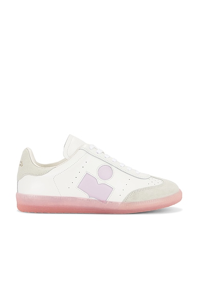 Isabel Marant Bryce Sneaker in White & Lilac | FWRD