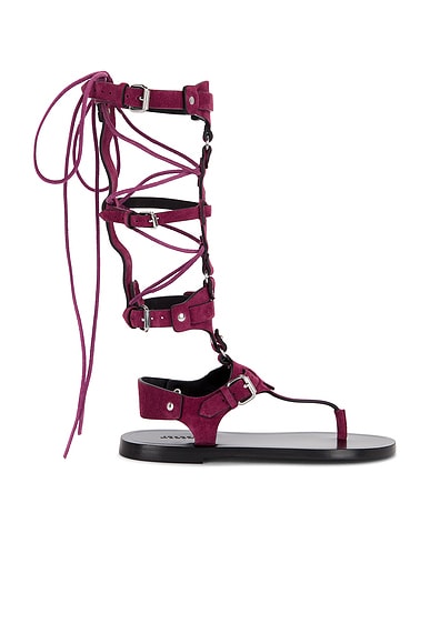 Isabel Marant Nensi Sandal in Raspberry