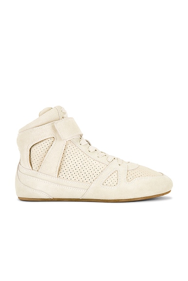 Isabel Marant Senny High Sneaker in Chalk