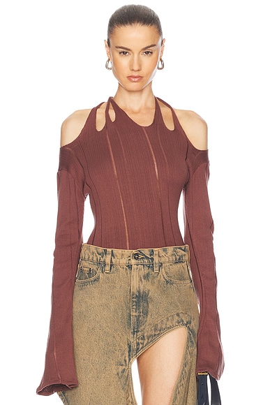【関税込み】Jade Cropper グレー ラップ 長袖トップス Jade Cropper Long Sleeve Tops | Summer 2025 Collection | FWRD