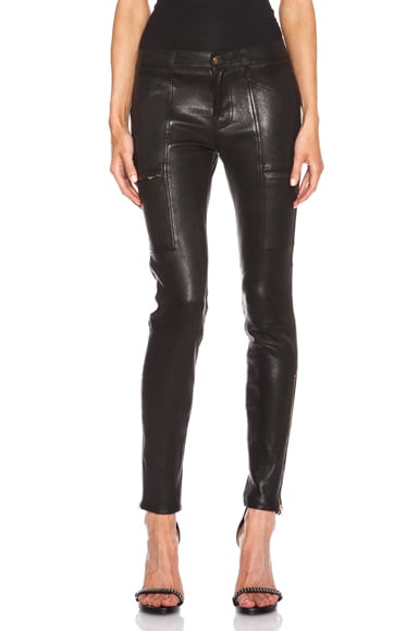 J Brand Cassidy Leather Jean in Noir | FWRD