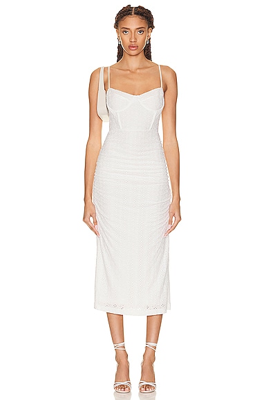 Moira Broderie Anglaise Bustier Midi Dress