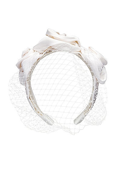 Triple Rosette Voilette Headband