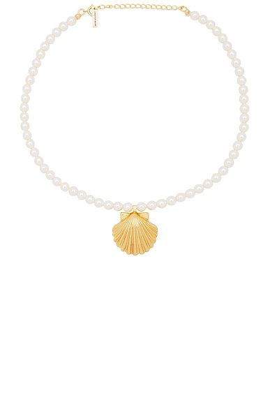 Jennifer Behr Siren Necklace in Gold Pearl