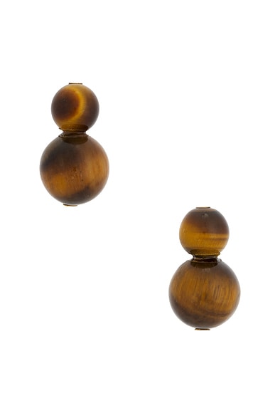 Jennifer Behr Cara Earrings in Tiger's Eye