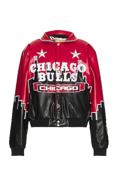 Jeff Hamilton Skyline Chicago Bulls Jacket In Red