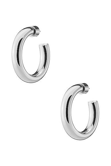 Shop Jennifer Fisher Samira Mini Hoop Earrings In Silver