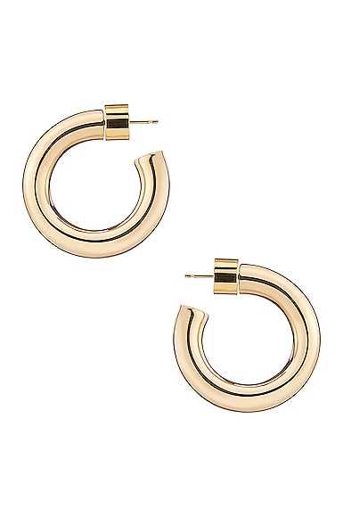 Shop Jennifer Fisher Samira Huggie Earrings In 10k Yellow Gold Plated Brass