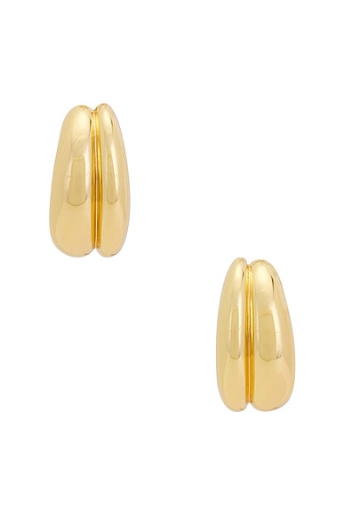 Jennifer Fisher Chavez Huggie Earrings in Yellow Gold
