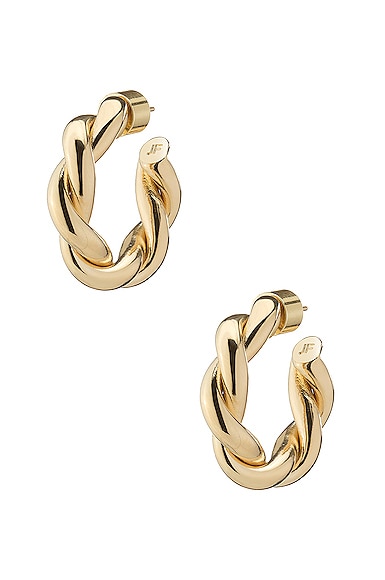 Jennifer Fisher Women's Double Twisted Lilly 10k-gold-plated Huggie Hoop Earrings