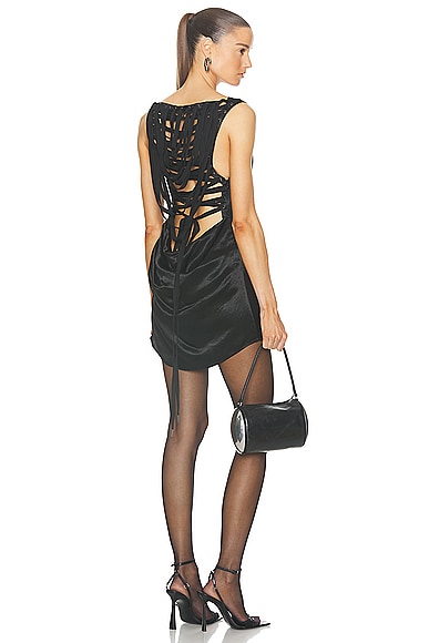 Jean Paul Gaultier Corset Inspired Lacing Dress in Black