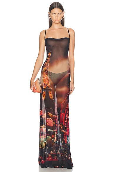 SALONI Stella Dress in Midnight FWRD