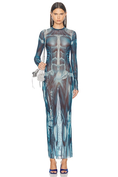 Balmain holographic dress cheap