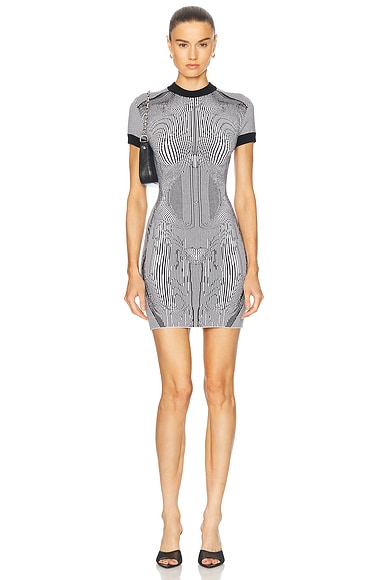 Ameri（アメリ）の「PINSTRIPE CONSTRUCTIVE DRESS（ワンピース