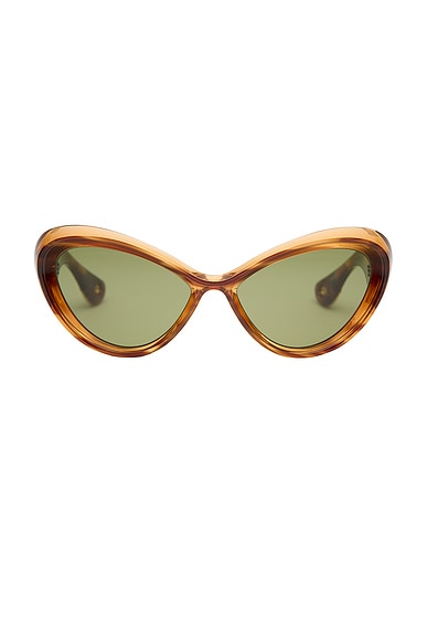 Jean Paul Gaultier Parisian Cat Sunglasses in Brownecaille