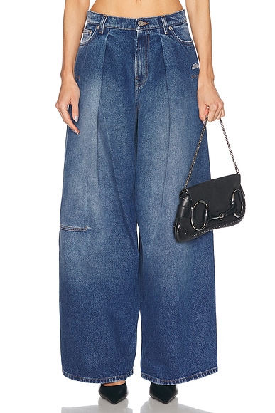 Jean Paul Gaultier Wide Leg in Vintage Blue