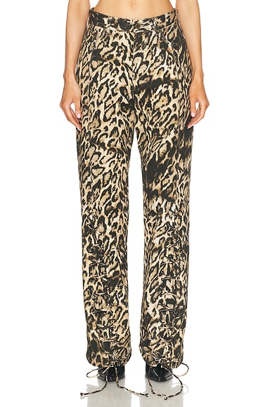 THE ATTICO Zebra Printed Long Pant in Cappuccino & Black | FWRD THE ATTICO Zebra Printed Long Pant in Cappuccino & Black | FWRD