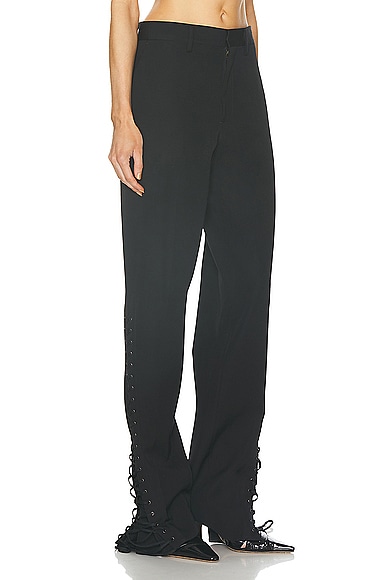 Shop Jean Paul Gaultier Corset Inspired Lacing Pant In Black