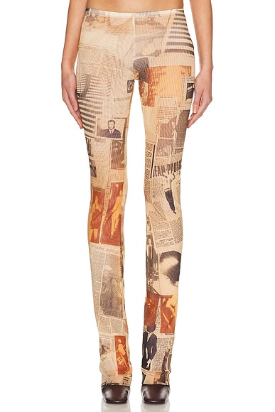 Mesh Printed Journal Trouser