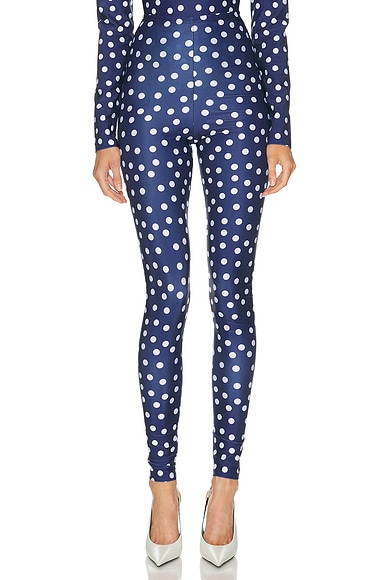 Jean Paul Gaultier Jersey Legging in Navy & White