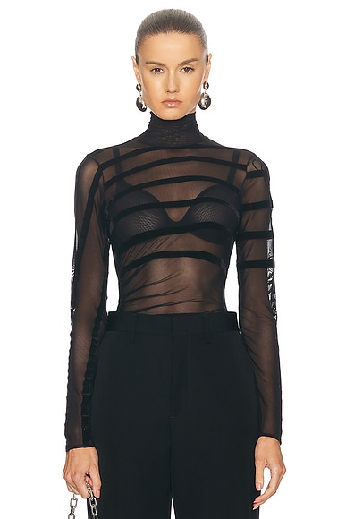 Gaultier & Mariniere Drapped Mesh Bodysuit