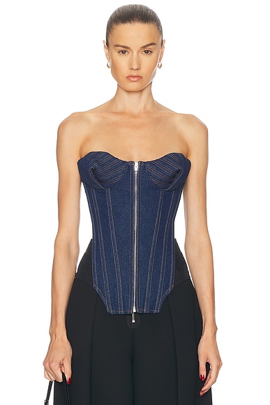 Denim Corset Top