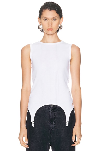 Lingerie Garter Ribbed Tank Top