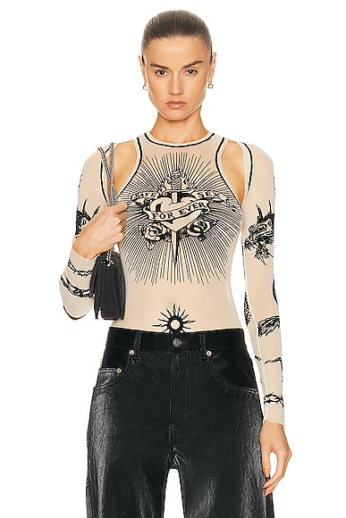Jean Paul GAULTIER パワーネット マリア キリスト タトゥー