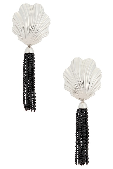 Julietta Aria Earrings in Silver & Black