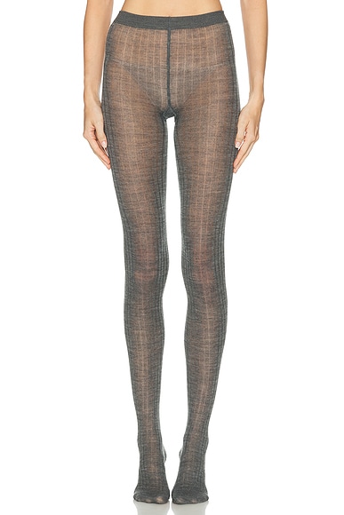 Jil Sander Knit Tights in Asphalt