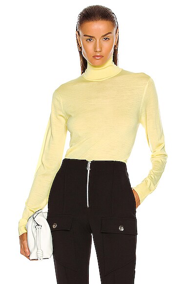 Jil Sander High Neck Sweater in Dark Yellow | FWRD