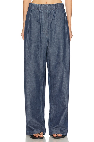 Jil Sander Wide Leg Trouser in Indigo