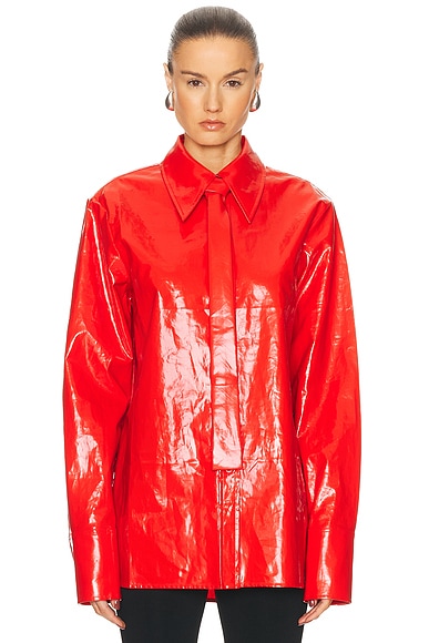 Jil Sander Tie Shirt in Paprika