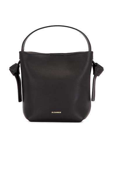 【Jil Sander】スモール ボート型ハンドバッグ ブラック Jil Sanderのブラック スモール Bateau バッグがセール中