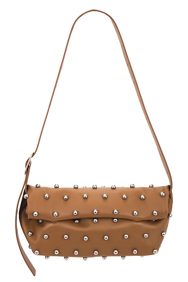 Jil Sander Rollup Small Square Belt Bag in Hazel