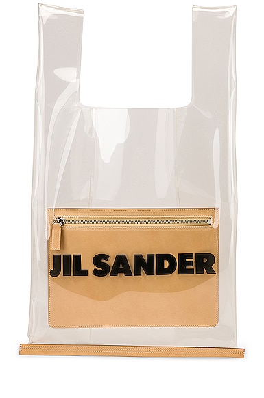 Jil Sander Logo Market Bag in Clear FWRD