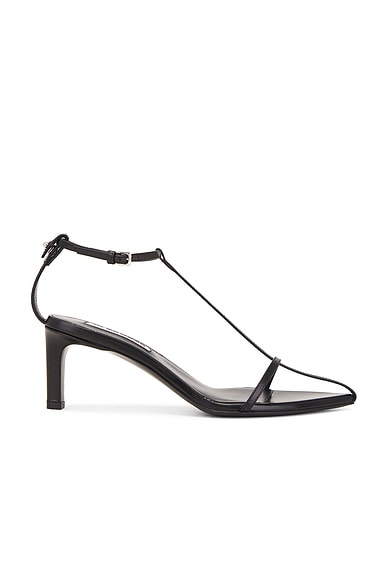 Jil Sander Cage Sandal Heel in Black | FWRD