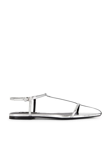 Jil Sander Flat Sandal in Sky Grey