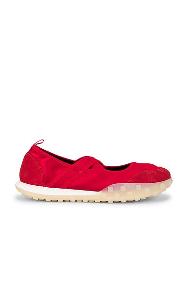 Jil Sander Mary Jane Sneaker in Strawberry