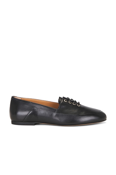 Jil Sander Lace Up Loafer in Black
