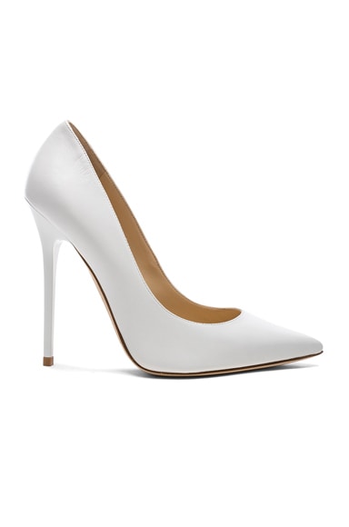 Jimmy Choo Anouk 120 Leather Pumps in White