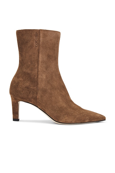 Paris Texas Python Print Ankle Boot in Blush FWRD