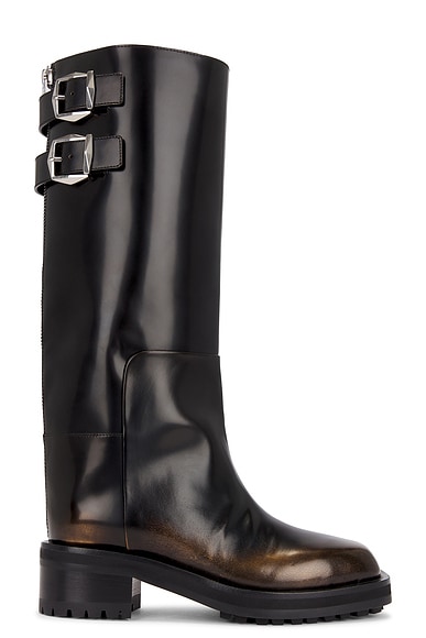 Jimmy Choo Brooklyn 50 Boot in Black & Gold