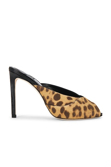 Brigitte Leopard Print Pony 100 Mule