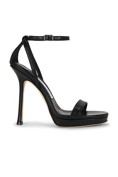 Jimmy Choo Moza PF 120 Sandal in Black